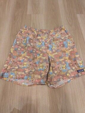 Patagonia Men's Baggies Shorts With Abstract Patter And Mesh Liner Size L